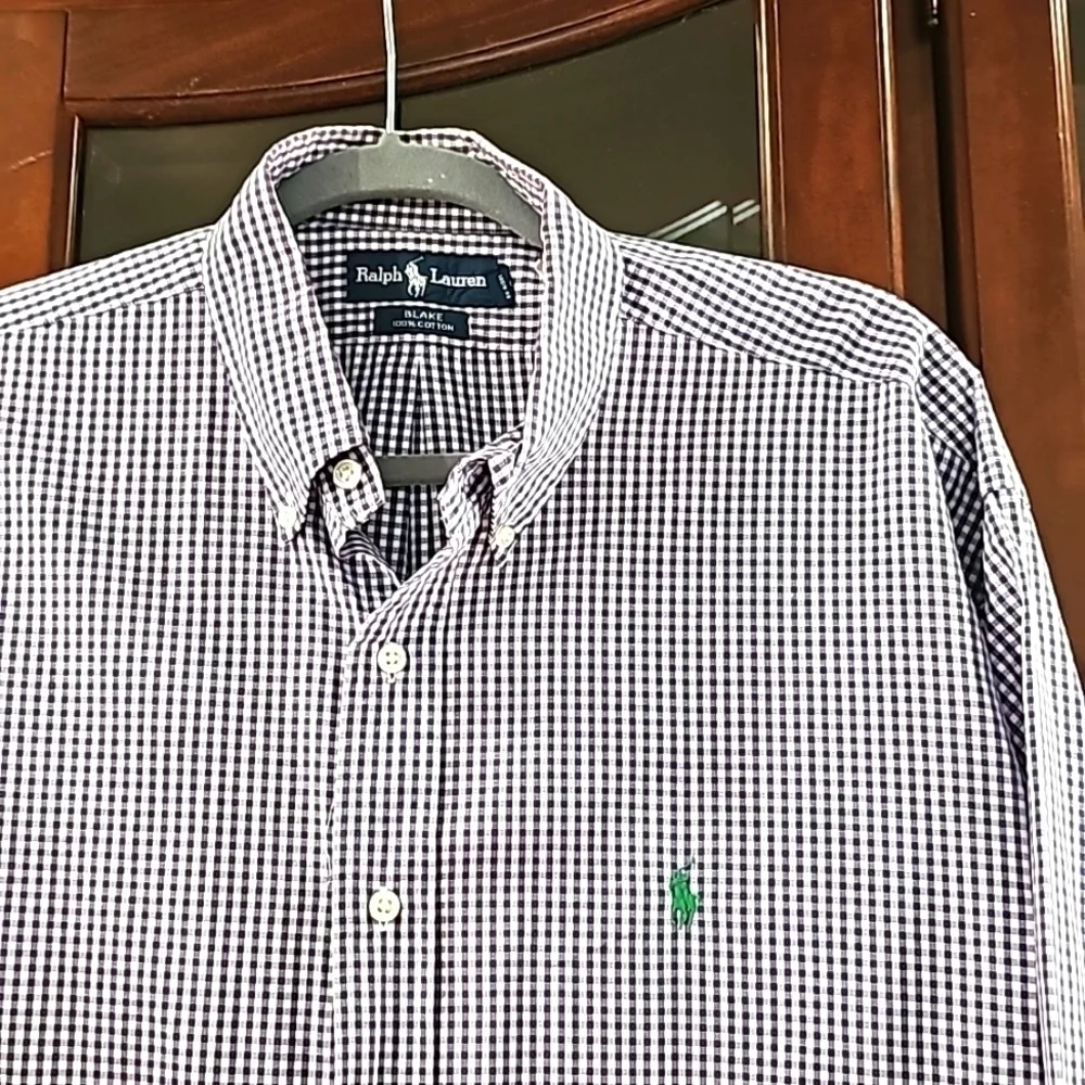 Polo Ralph Lauren Blake Shirt Purple checkered Size xl
